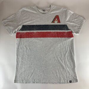 Arizona Diamondbacks MLB Gray Black Red 47 Brand Crewneck Shirt Mens XL